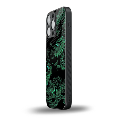 Dragons Green iphone 15 pro max mobile cover | shockproof glass phone case