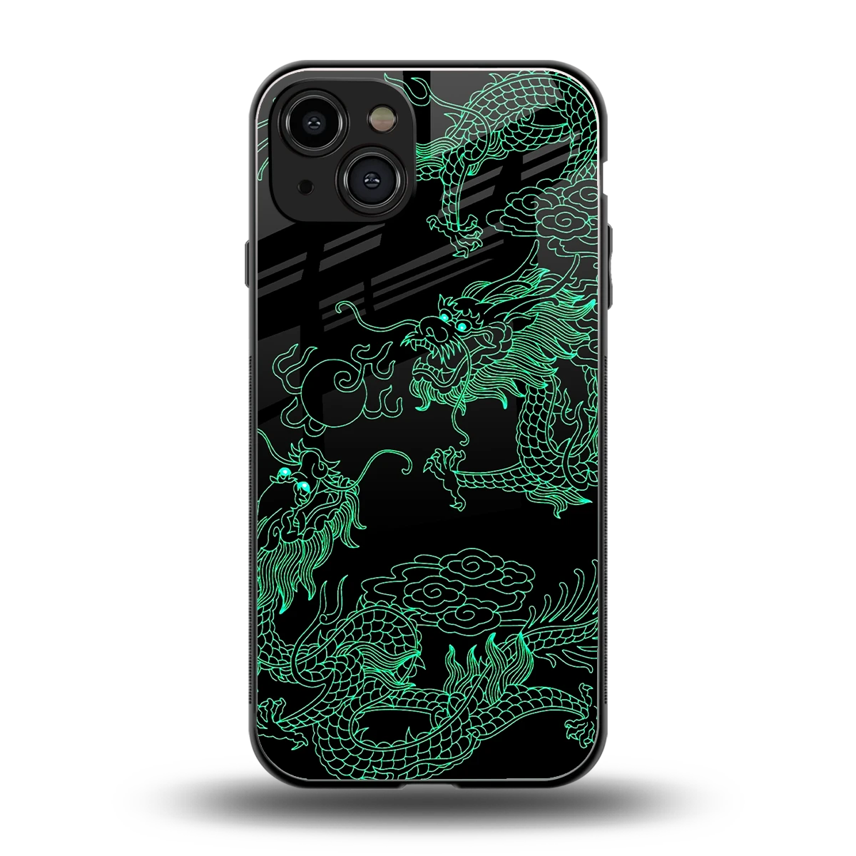 Dragons Green back phone cover | glass case for iphone 15