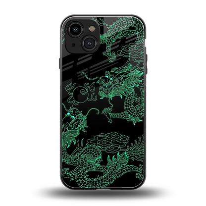 Dragons Green back phone cover | glass case for iphone 15