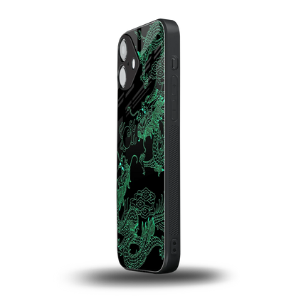 Dragons Green iphone 16 plus mobile cover | shockproof glass phone case
