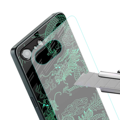 Dragons Green stylish phone case for iphone 16e | glossy glass and slim fit
