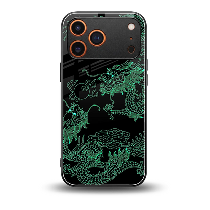 Dragons Green back phone cover | glass case for iphone 17 pro
