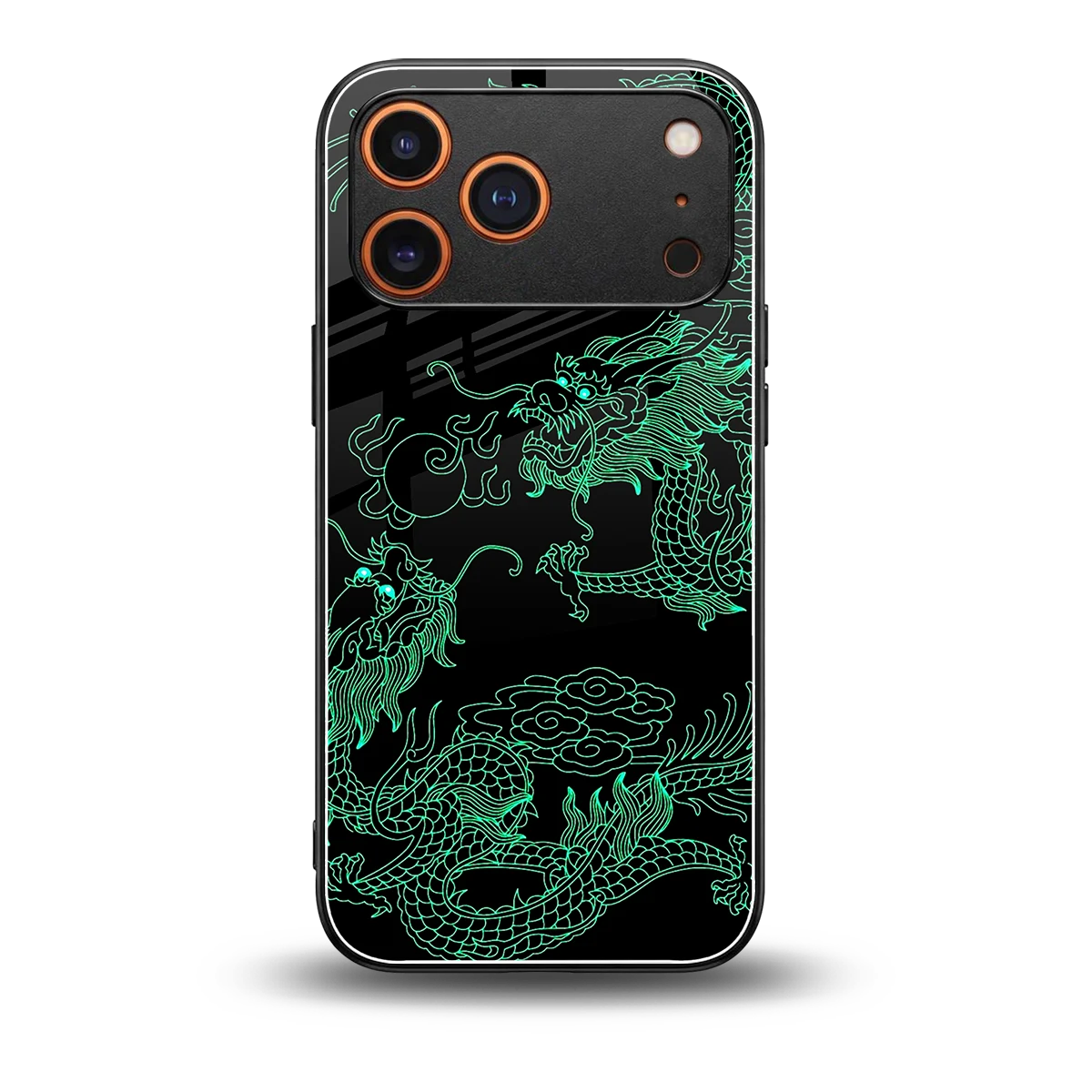 Dragons Green back phone cover | glass case for iphone 17 pro max