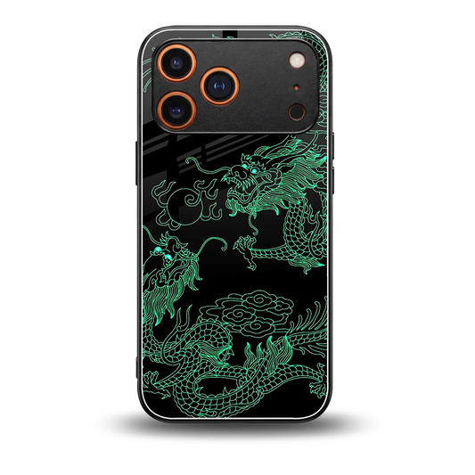 Dragons Green back phone cover | glass case for iphone 17 pro max