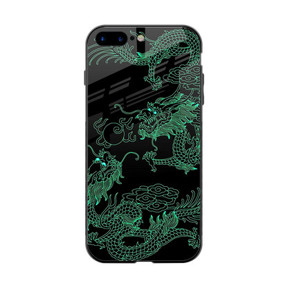 Dragons Green back phone cover | glass case for iphone 7 plus