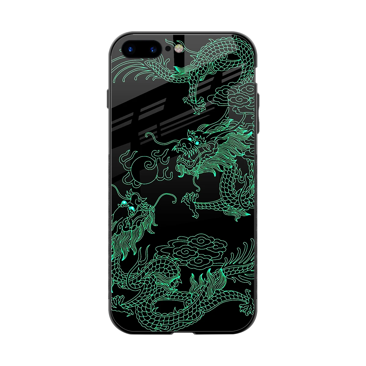 Dragons Green back phone cover | glass case for iphone 8 plus