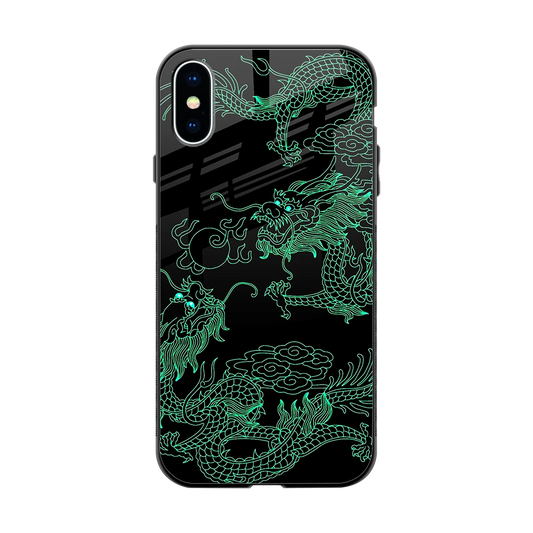 Dragons Green back phone cover | glass case for iphone xs