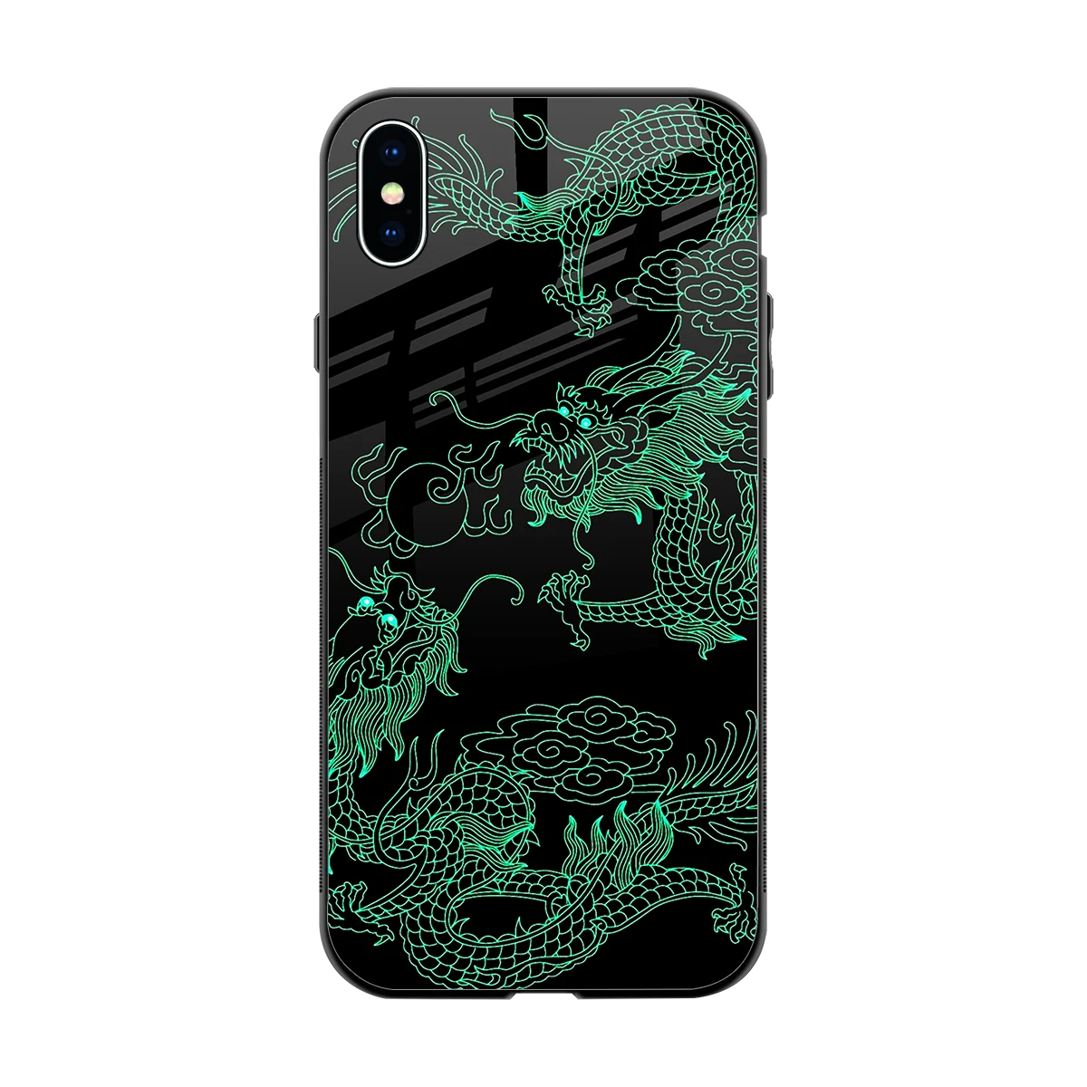 Dragons Green back phone cover | glass case for iphone xs max