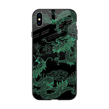 Dragons Green back phone cover | glass case for iphone xs max