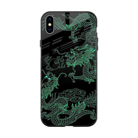 Dragons Green back phone cover | glass case for iphone xs max