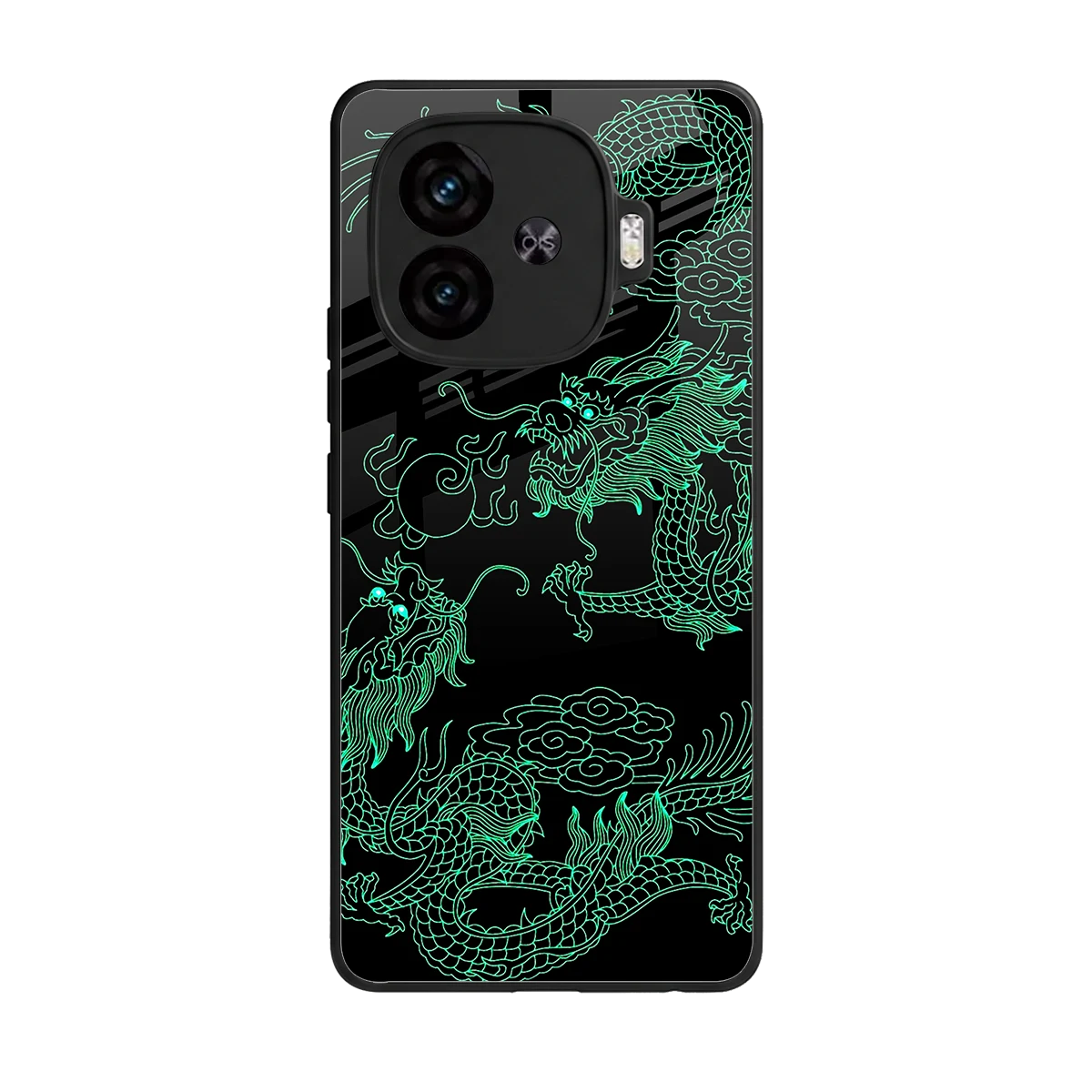 Dragons Green back phone cover | glass case for iqoo neo 10r 5g