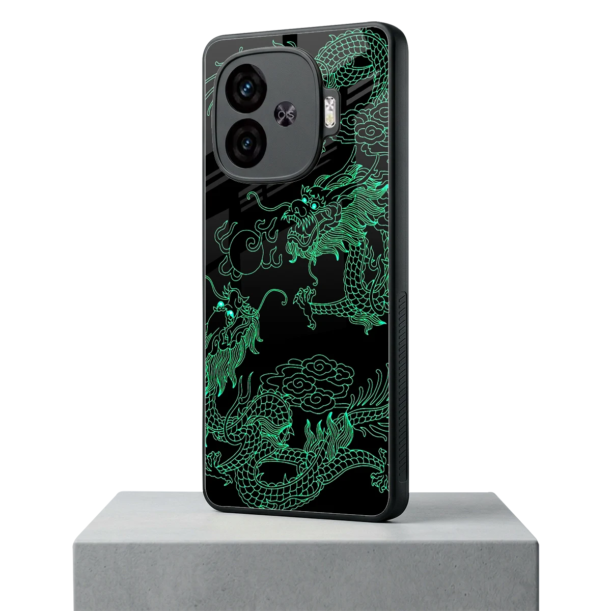 Dragons Green iqoo neo 10r 5g mobile cover | shockproof glass phone case