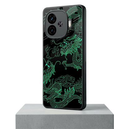 Dragons Green iqoo neo 10r 5g mobile cover | shockproof glass phone case