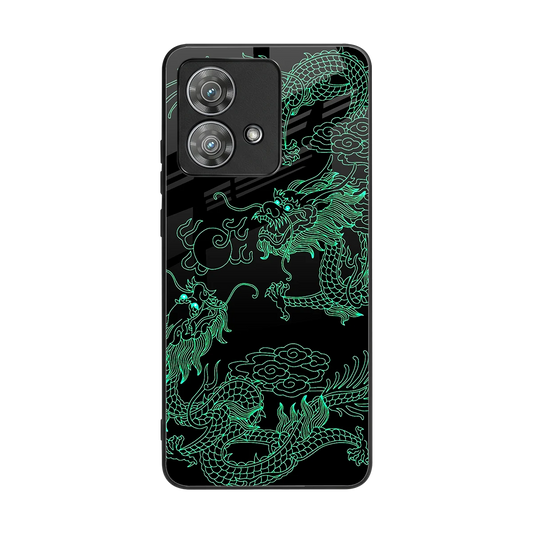 Dragons Green back phone cover | glass case for motorola edge 40 neo 5g