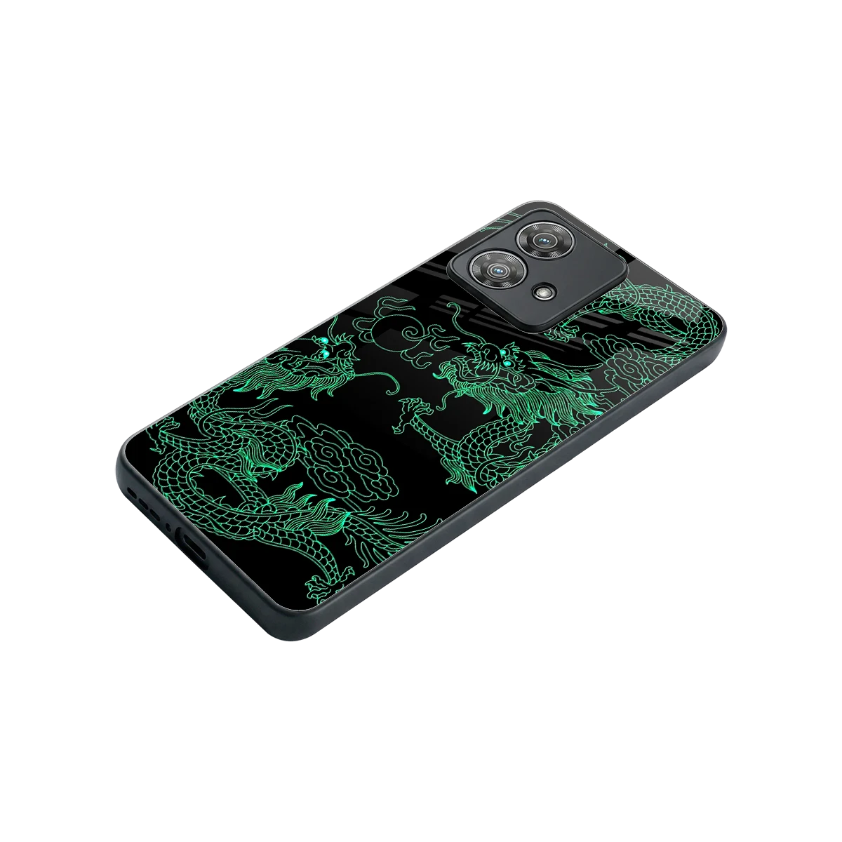 Dragons Green stylish phone case for motorola edge 40 neo 5g | glossy glass and slim fit