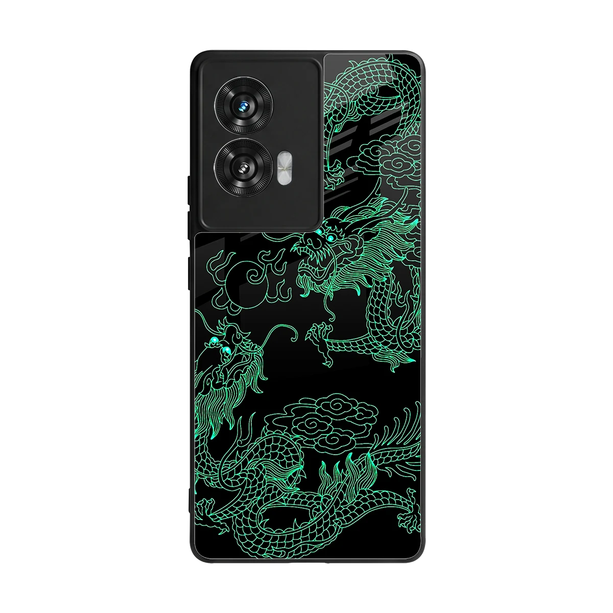 Dragons Green back phone cover | glass case for motorola edge 50 fusion