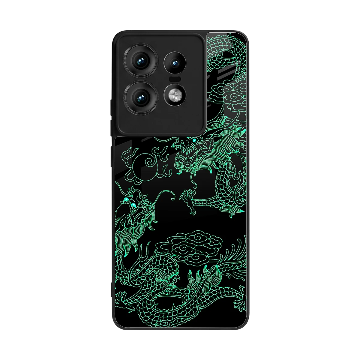 Dragons Green back phone cover | glass case for motorola edge 50 pro