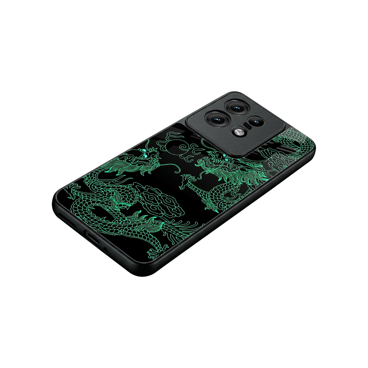 Dragons Green stylish phone case for motorola edge 50 pro | glossy glass and slim fit
