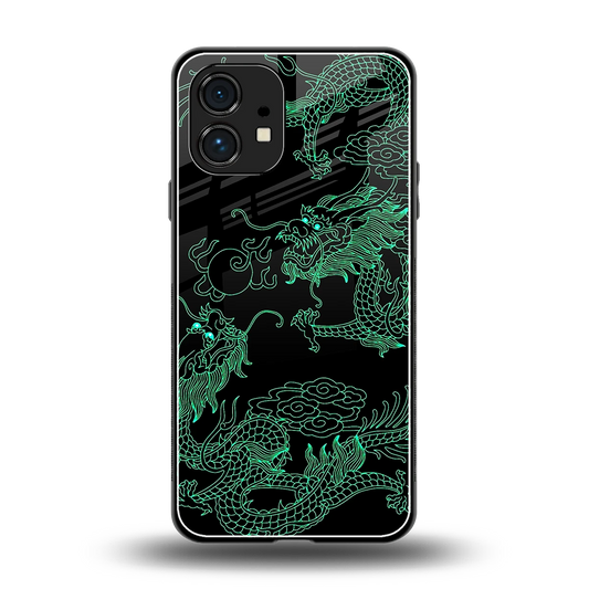 Dragons Green back phone cover | glass case for nothing phone 1