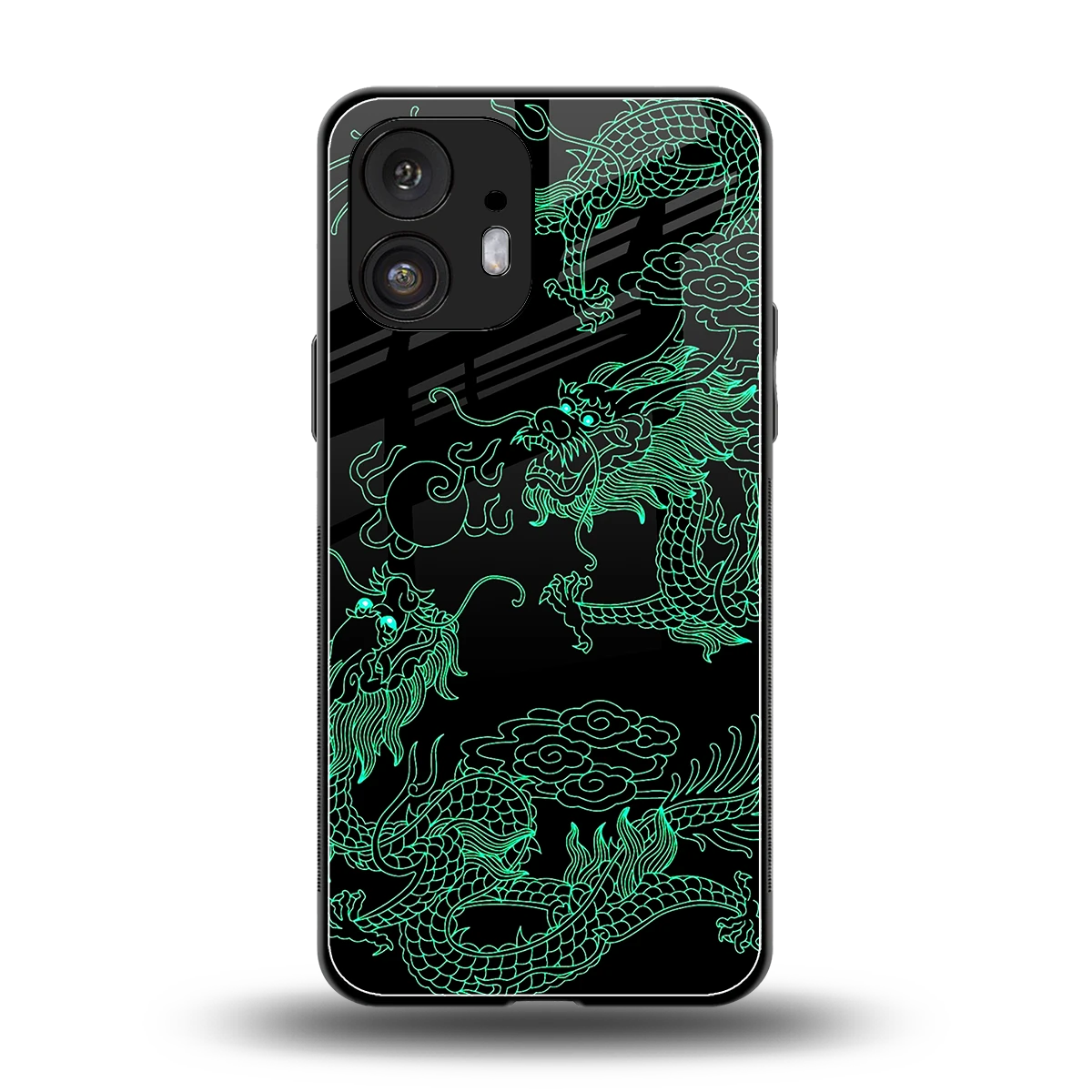 Dragons Green back phone cover | glass case for nothing phone 2