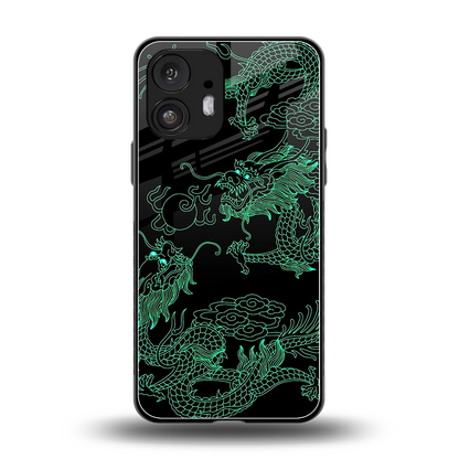 Dragons Green back phone cover | glass case for nothing phone 2