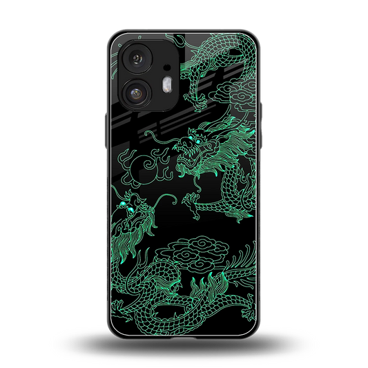 Dragons Green back phone cover | glass case for nothing phone 2