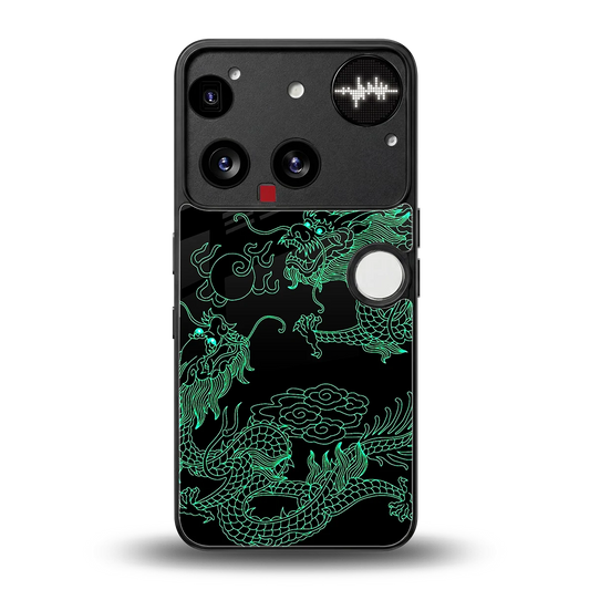 Dragons Green back phone cover | glass case for nothing phone 3