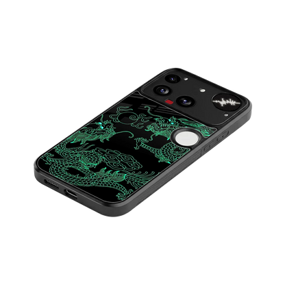 Dragons Green stylish phone case for nothing phone 3 | glossy glass and slim fit