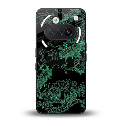 Dragons Green back phone cover | glass case for nothing phone 3a