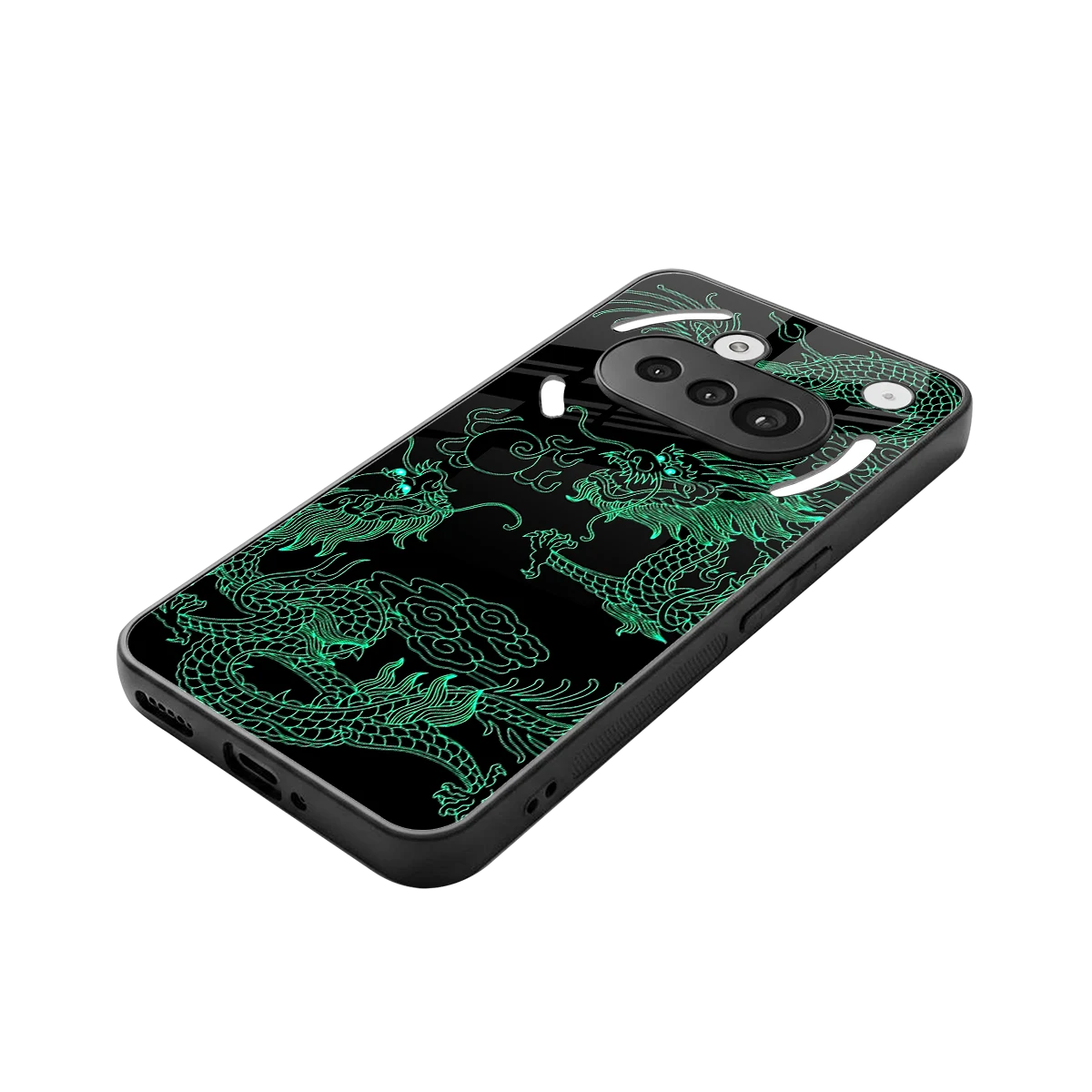 Dragons Green stylish phone case for nothing phone 3a | glossy glass and slim fit