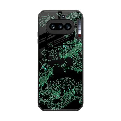 Dragons Green back phone cover | glass case for nothing phone 4a