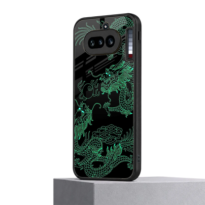 Dragons Green nothing phone 4a mobile cover | shockproof glass phone case