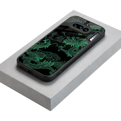 Dragons Green stylish phone case for nothing phone 4a | glossy glass and slim fit