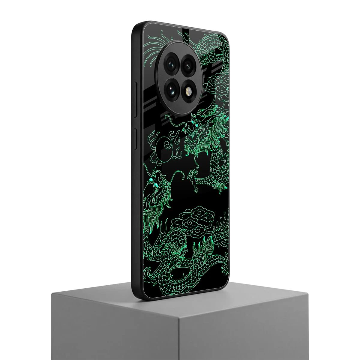 Dragons Green oneplus 13r mobile cover | shockproof glass phone case