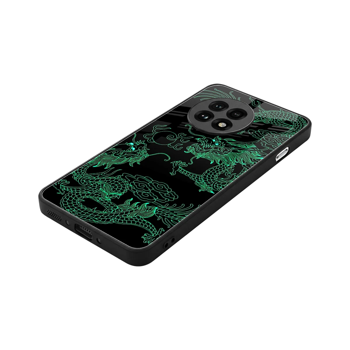 Dragons Green stylish phone case for oneplus 13r | glossy glass and slim fit