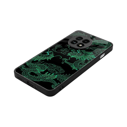 Dragons Green stylish phone case for oneplus 13r | glossy glass and slim fit