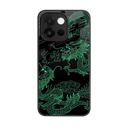 Dragons Green back phone cover | glass case for oneplus 13s