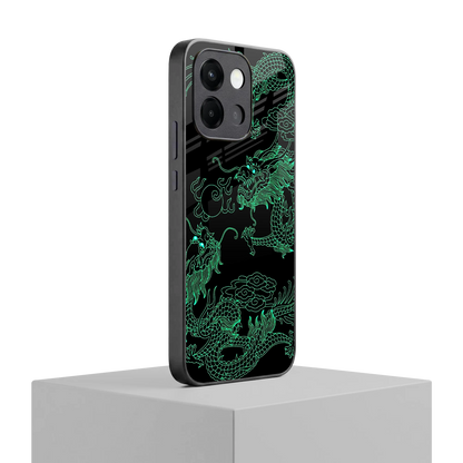 Dragons Green oneplus 13s mobile cover | shockproof glass phone case