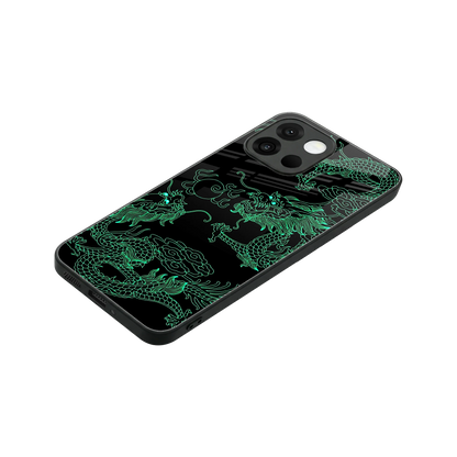 Dragons Green stylish phone case for oneplus 13s | glossy glass and slim fit