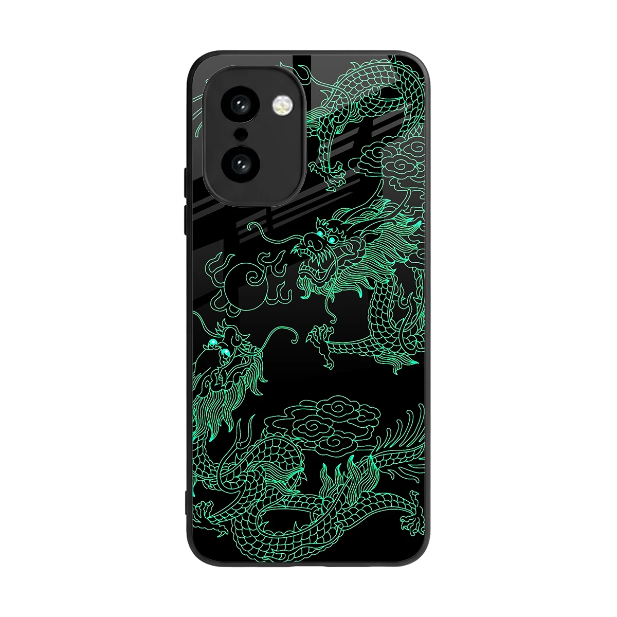 Dragons Green back phone cover | glass case for oneplus 15r