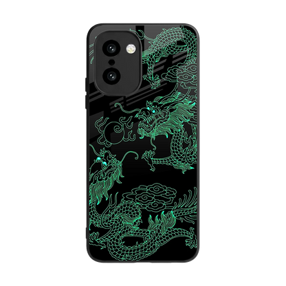 Dragons Green back phone cover | glass case for oneplus 15r