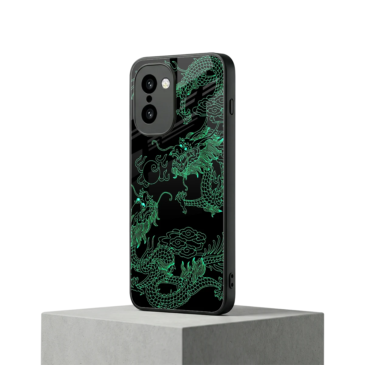 Dragons Green oneplus 15r mobile cover | shockproof glass phone case