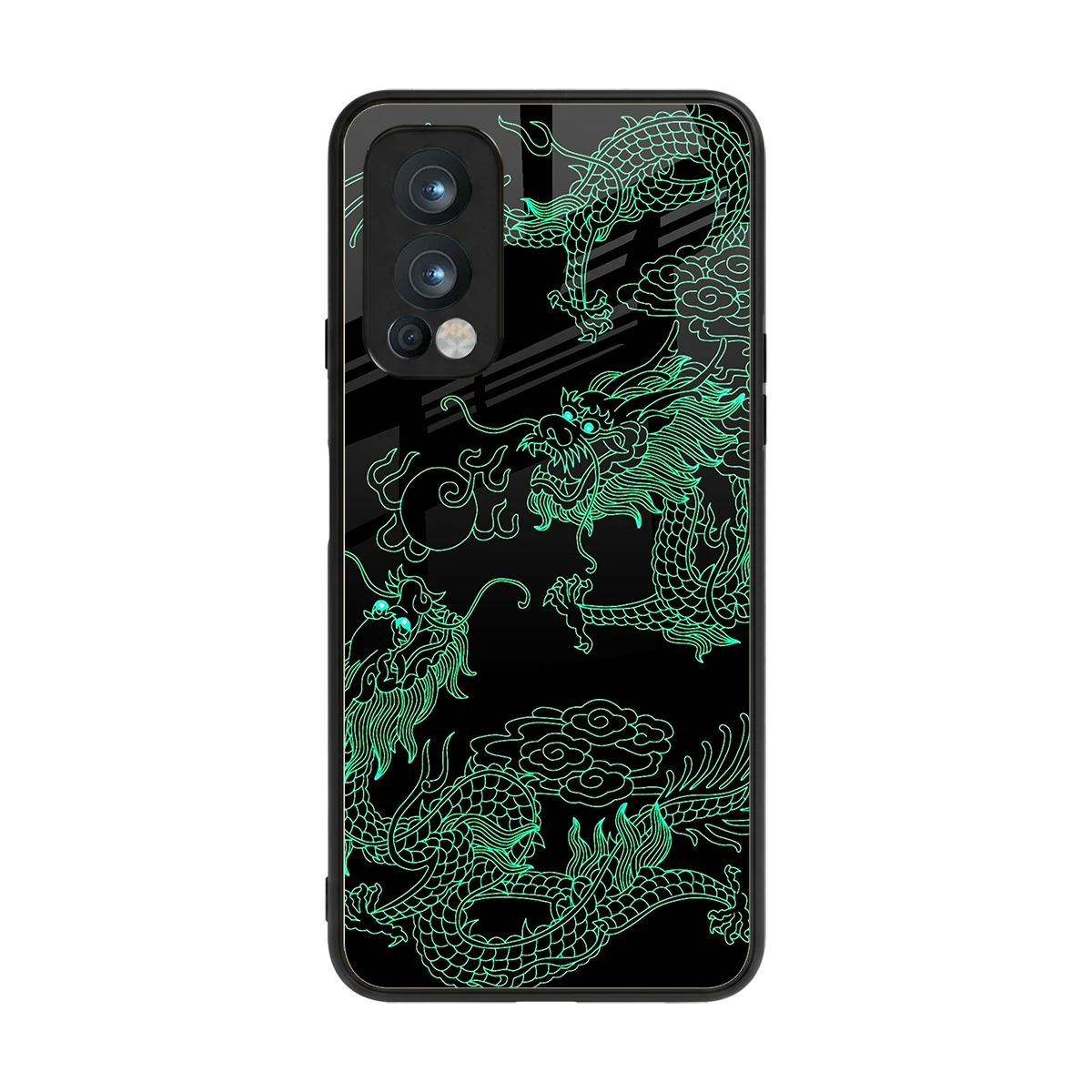 Dragons Green back phone cover | glass case for oneplus nord 2