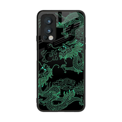 Dragons Green back phone cover | glass case for oneplus nord 2