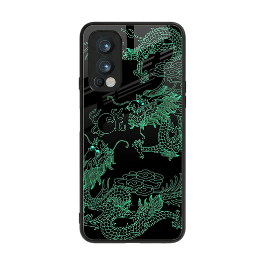 Dragons Green back phone cover | glass case for oneplus nord 2