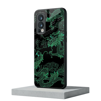 Dragons Green oneplus nord 2 mobile cover | shockproof glass phone case