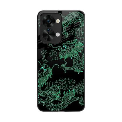 Dragons Green back phone cover | glass case for oneplus nord 2t