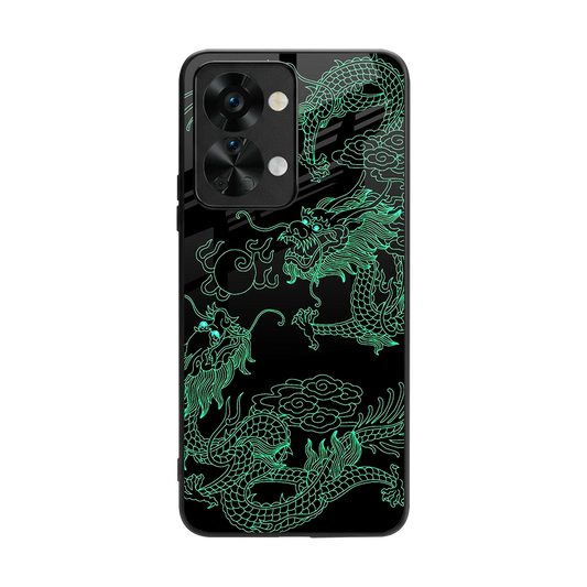 Dragons Green back phone cover | glass case for oneplus nord 2t
