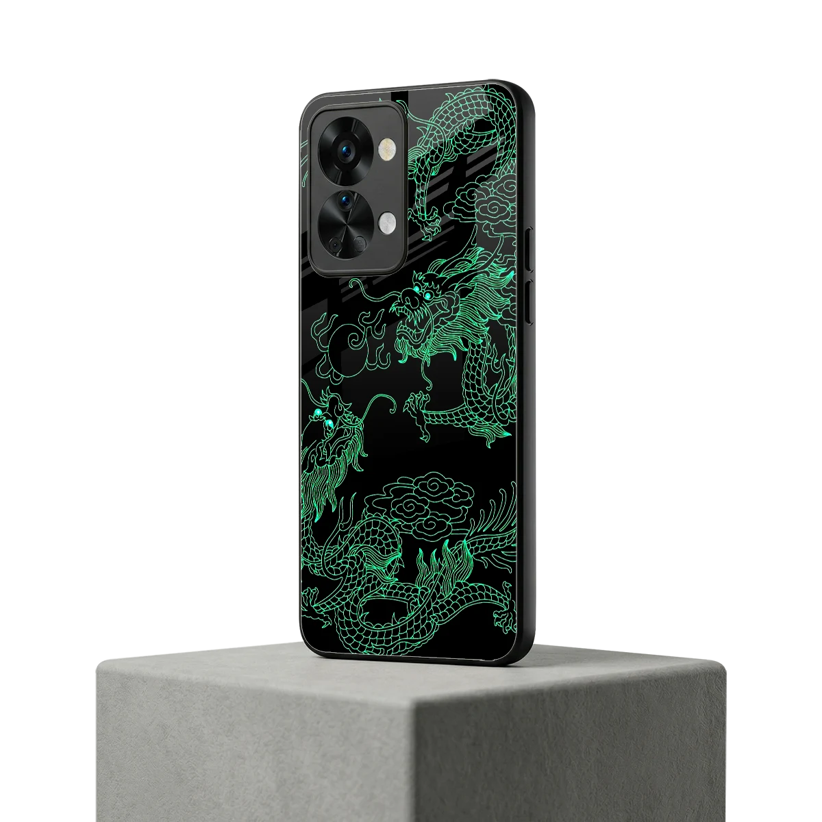 Dragons Green oneplus nord 2t mobile cover | shockproof glass phone case