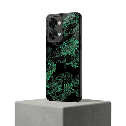 Dragons Green oneplus nord 2t mobile cover | shockproof glass phone case